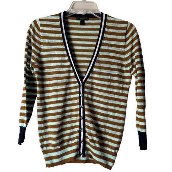 J.Crew V Neck Lightweight Knit Cardigan Multicolor Small - Picture 2 of 5